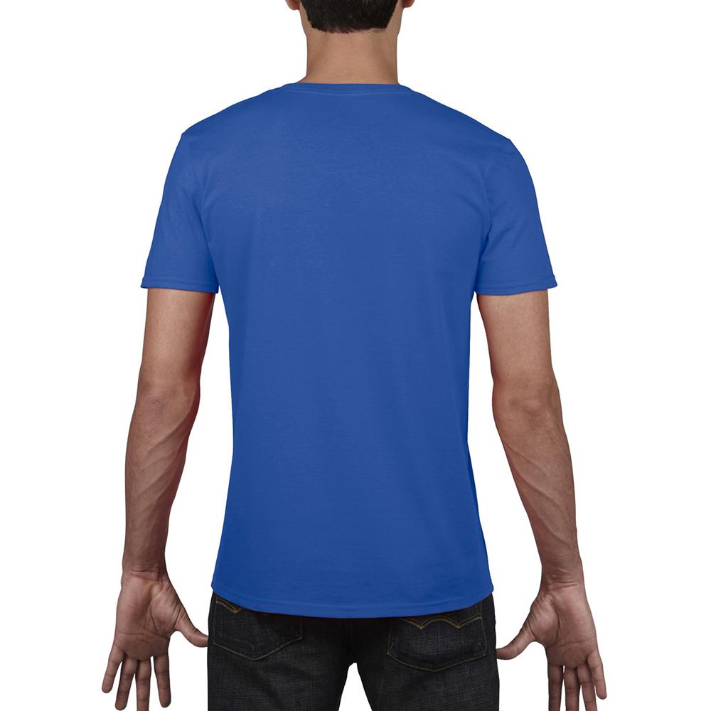Royal - Pack Shot - Gildan Mens Soft Style V-Neck Short Sleeve T-Shirt