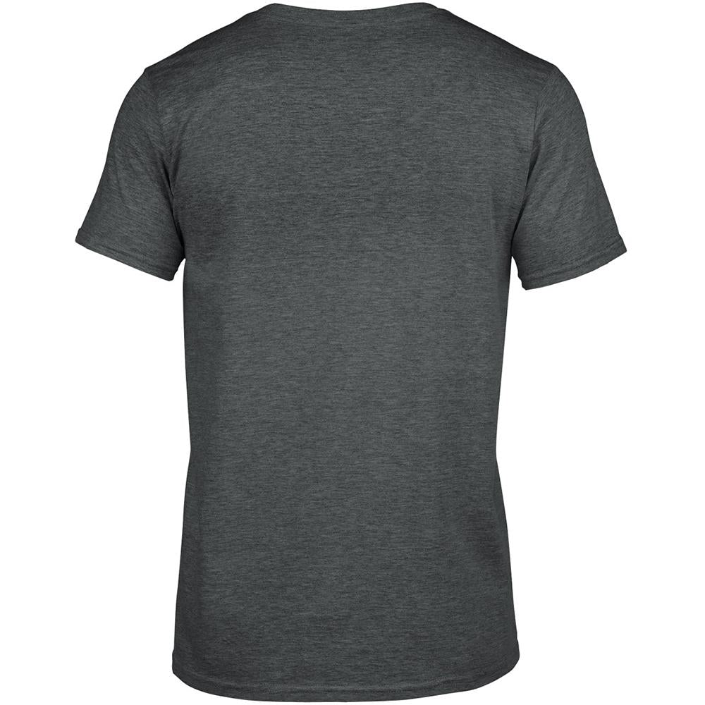 Dark Heather - Lifestyle - Gildan Mens Soft Style V-Neck Short Sleeve T-Shirt