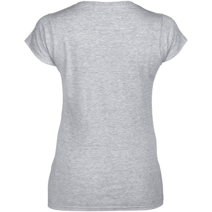 Sport Grey (RS) - Back - Gildan Ladies Soft Style Short Sleeve V-Neck T-Shirt