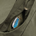 Vintage Military Green - Side - Quadra Vintage Canvas Despatch Bag - 14 Litres