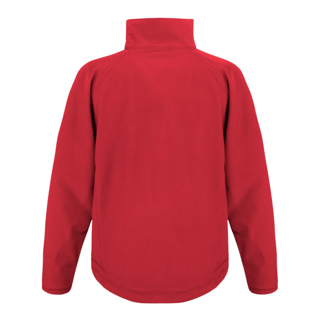 Red - Back - Result Mens 2 Layer Base Softshell Breathable Wind Resistant Jacket
