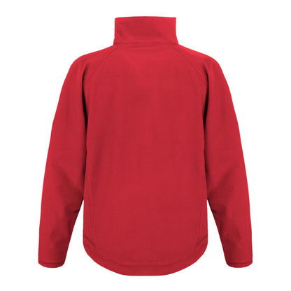 Red - Back - Result Mens 2 Layer Base Softshell Breathable Wind Resistant Jacket