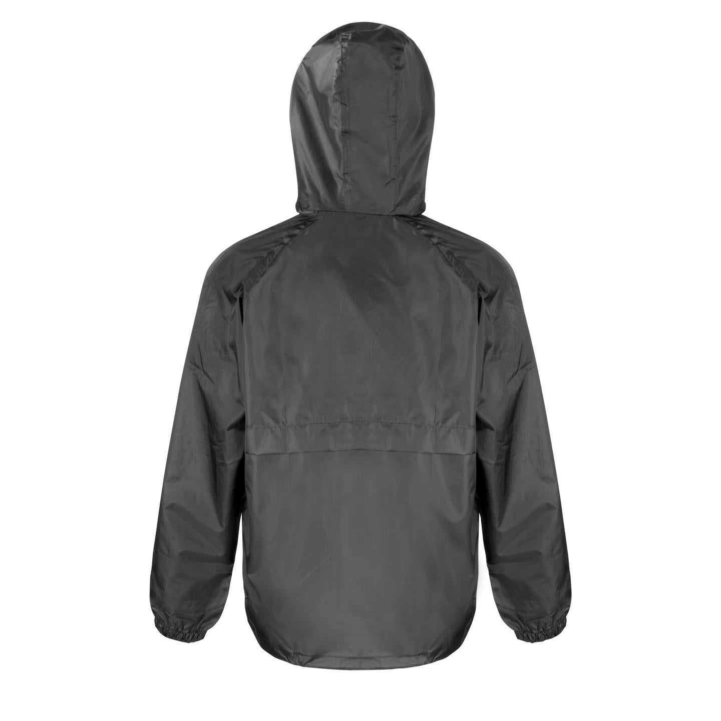 Black - Back - Result Mens Core Lightweight Waterproof Shield Windproof Jacket