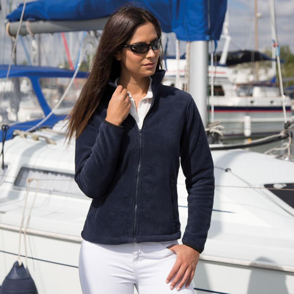 Navy Blue - Back - Result Womens-Ladies Core Fashion Fit Fleece Top