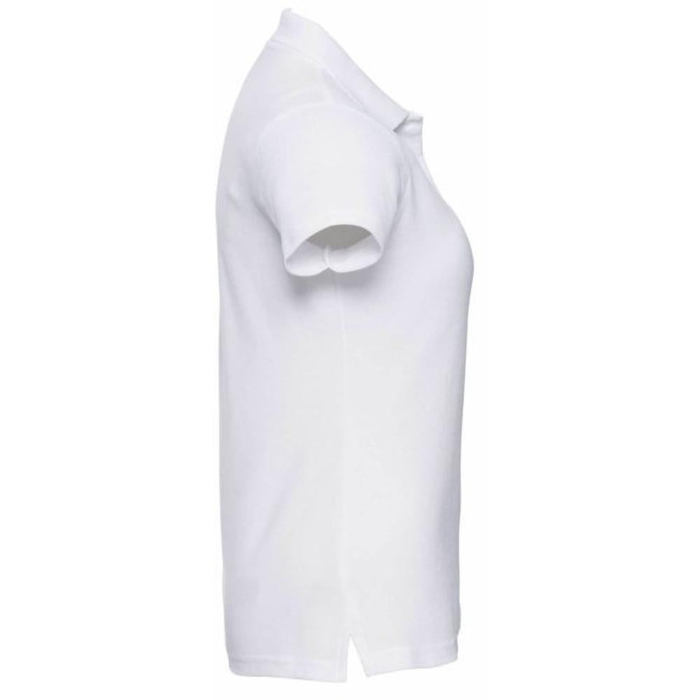 White - Side - Jerzees Colours Ladies 65-35 Hard Wearing Pique Short Sleeve Polo Shirt