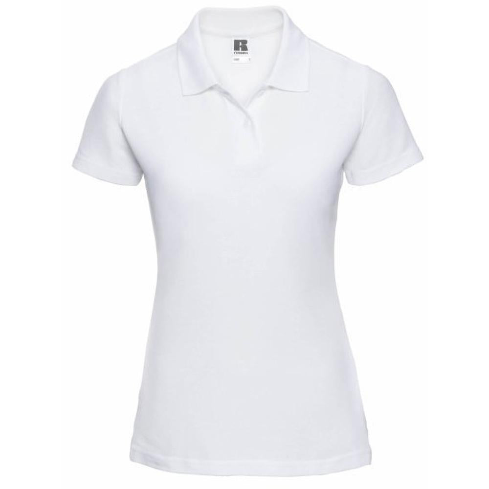 White - Front - Jerzees Colours Ladies 65-35 Hard Wearing Pique Short Sleeve Polo Shirt
