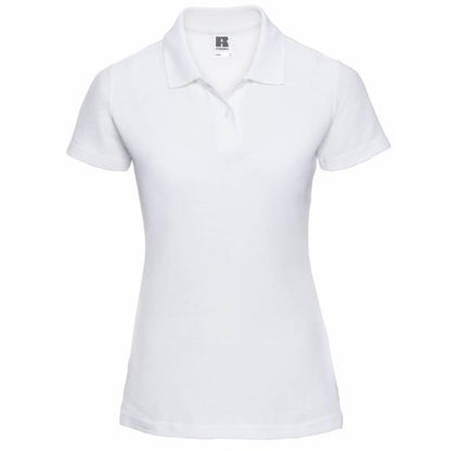 White - Front - Jerzees Colours Ladies 65-35 Hard Wearing Pique Short Sleeve Polo Shirt