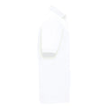 White - Back - Russell Mens Ripple Collar & Cuff Short Sleeve Polo Shirt
