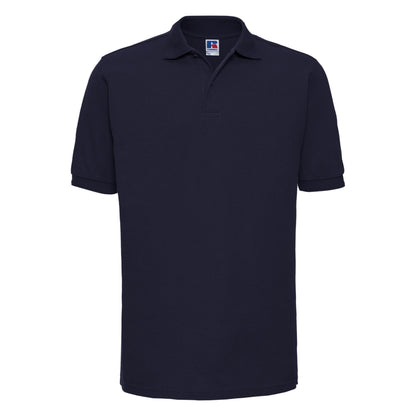 French Navy - Front - Russell Mens Ripple Collar & Cuff Short Sleeve Polo Shirt