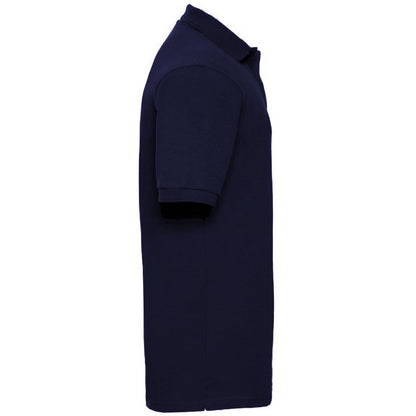 French Navy - Side - Russell Mens Ripple Collar & Cuff Short Sleeve Polo Shirt