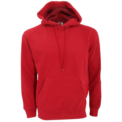 Red - Front - SG Mens Plain Hooded Sweatshirt Top - Hoodie