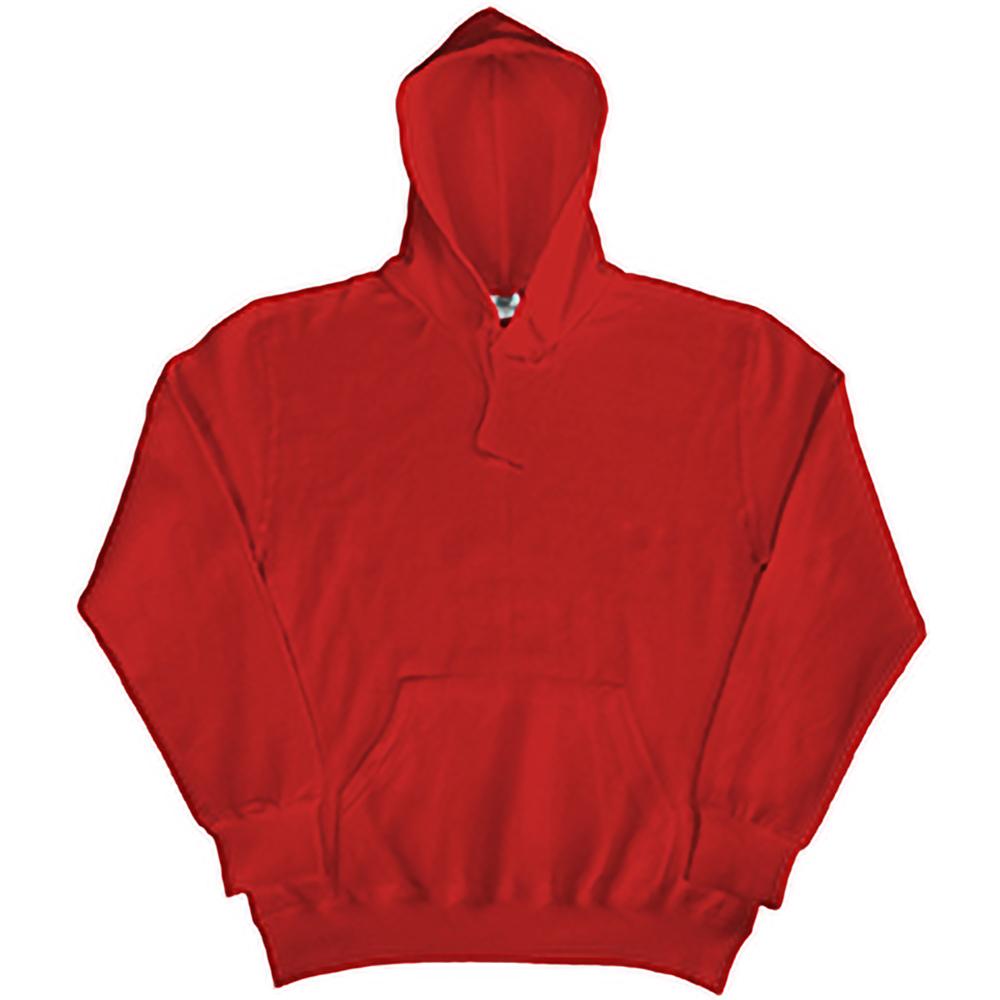 Red - Back - SG Mens Plain Hooded Sweatshirt Top - Hoodie
