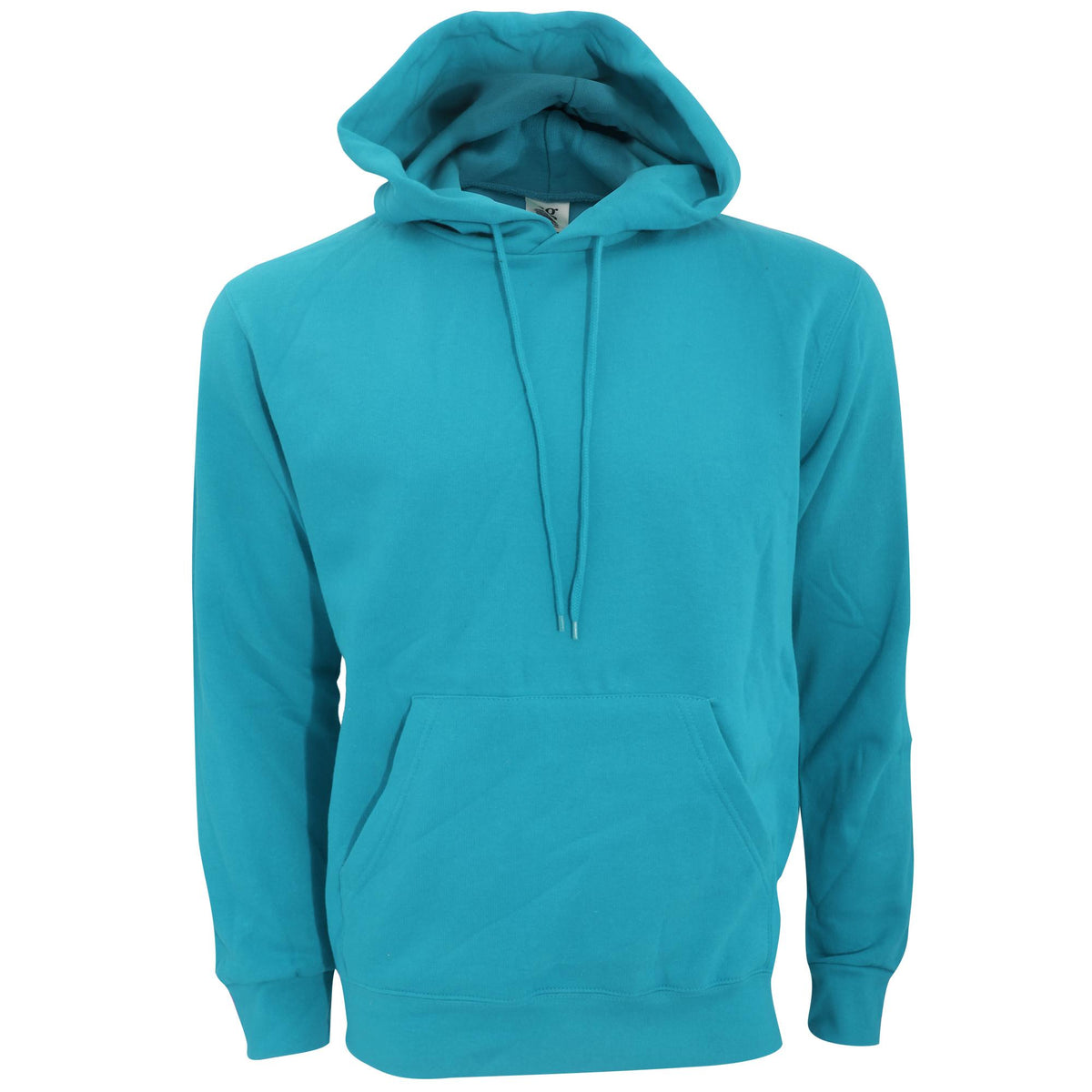 Turquoise - Front - SG Mens Plain Hooded Sweatshirt Top - Hoodie