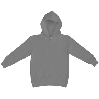 Grey - Front - SG Kids Unisex Plain Hooded Sweatshirt Top - Hoodie