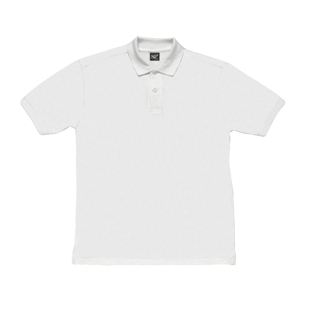 White - Front - SG Mens Ring-Spun Cotton Short Sleeve Polo Shirt