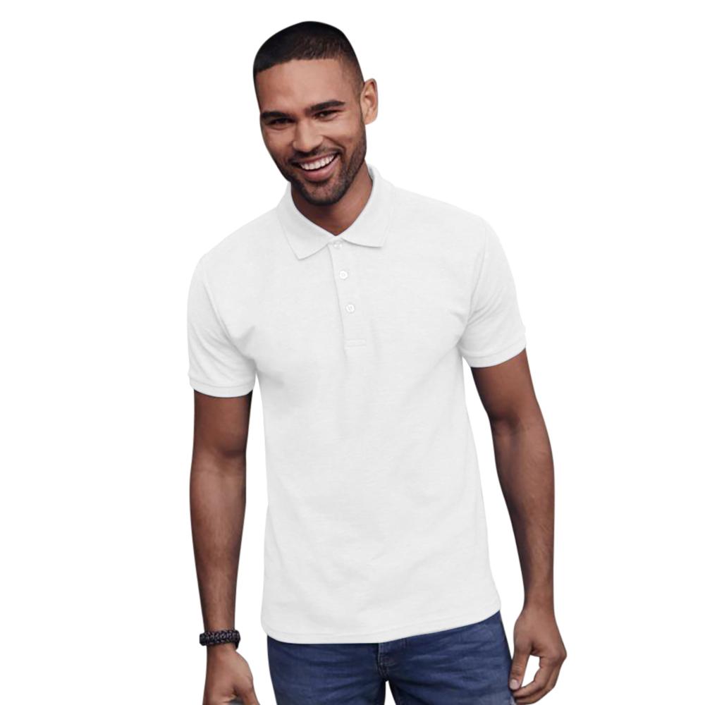 White - Back - SG Mens Ring-Spun Cotton Short Sleeve Polo Shirt