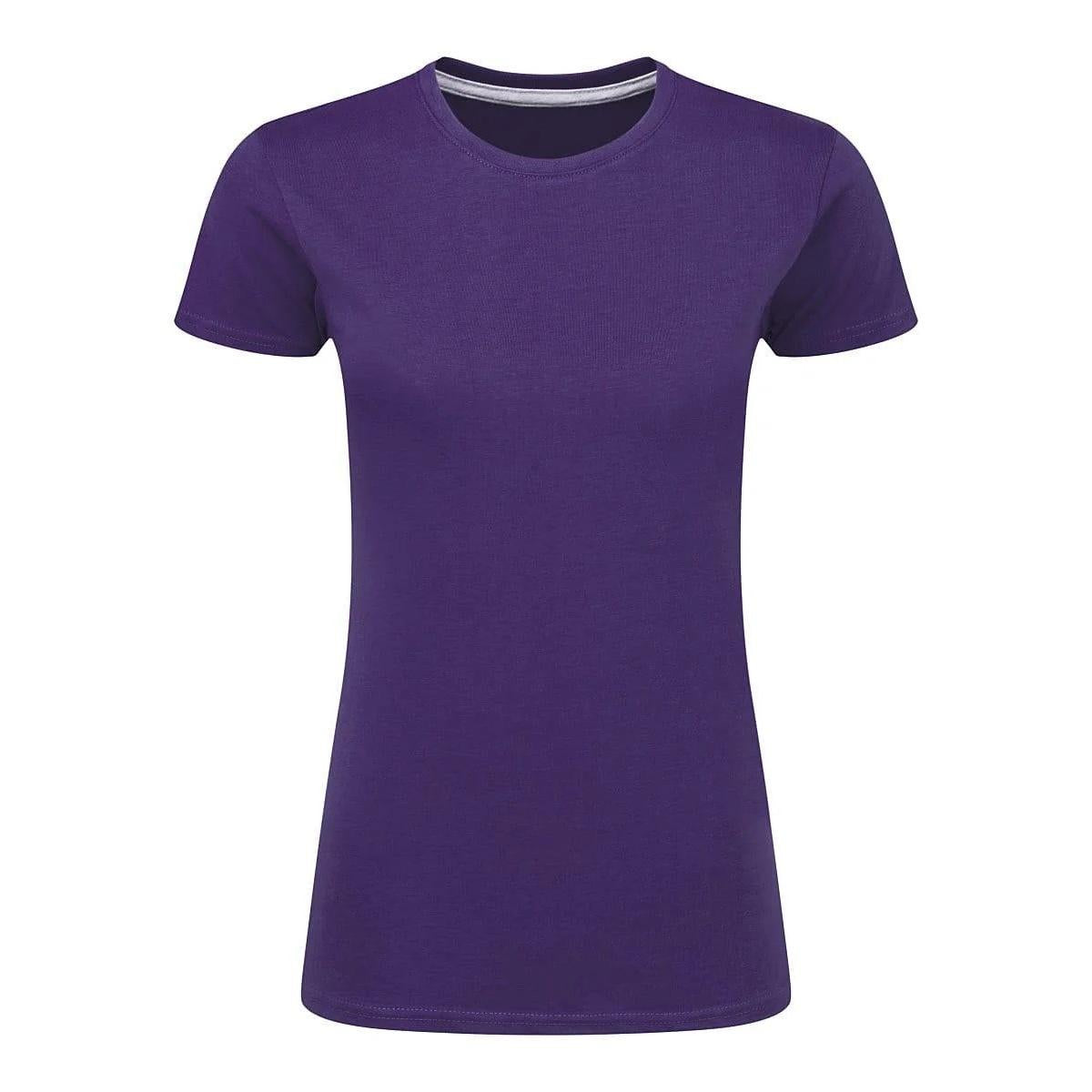 Purple - Front - SG Womens-Ladies Perfect Print Tee