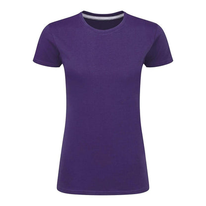 Purple - Front - SG Womens-Ladies Perfect Print Tee