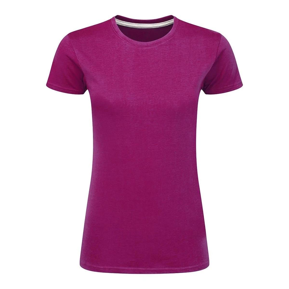 Dark Pink - Front - SG Womens-Ladies Perfect Print Tee