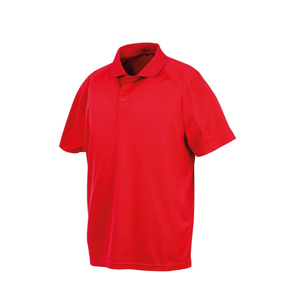 Red - Front - Spiro Impact Mens Performance Aircool Polo T-Shirt