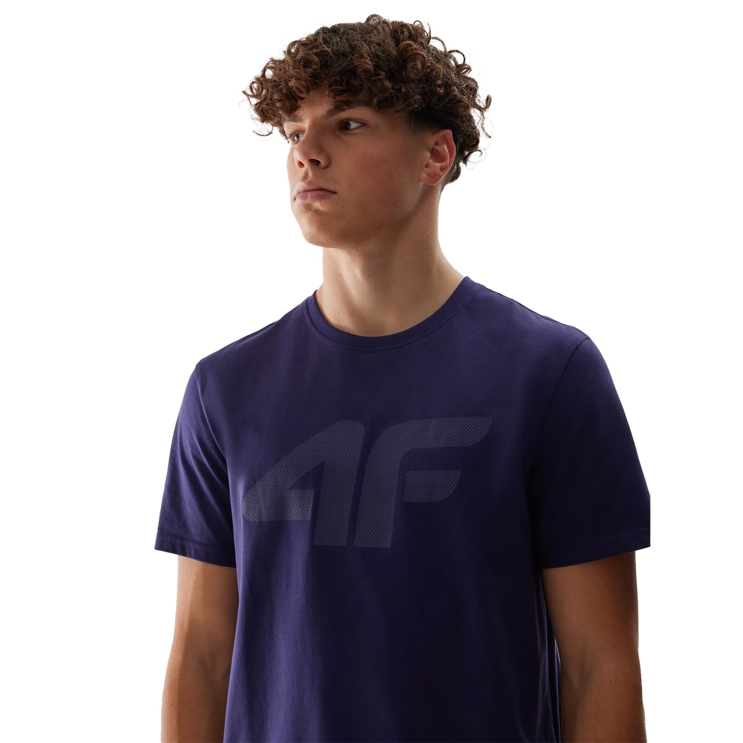 Navy - Lifestyle - 4F Mens Logo Regular T-Shirt
