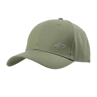 Khaki - Front - 4F Plain Buckle Baseball Cap