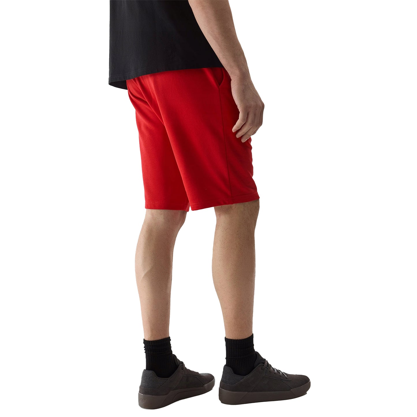 Dark Red - Back - 4F Mens Plain Shorts