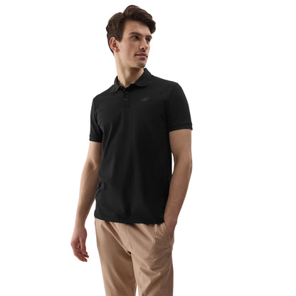 Deep Black - Side - 4F Mens Regular Polo Shirt