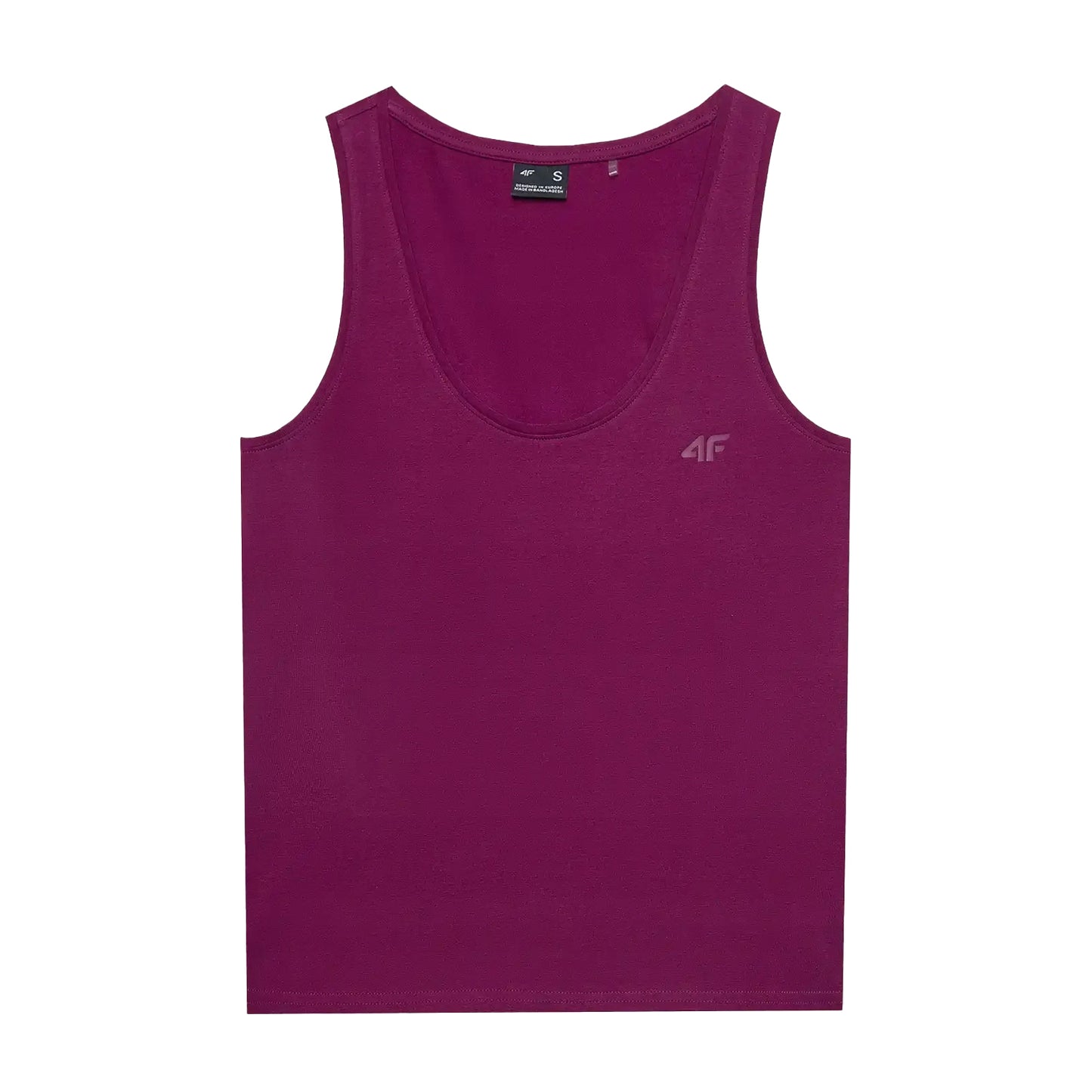 Violet - Front - 4F Womens-Ladies Plain Slim Tank Top