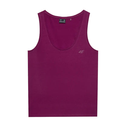 Violet - Front - 4F Womens-Ladies Plain Slim Tank Top