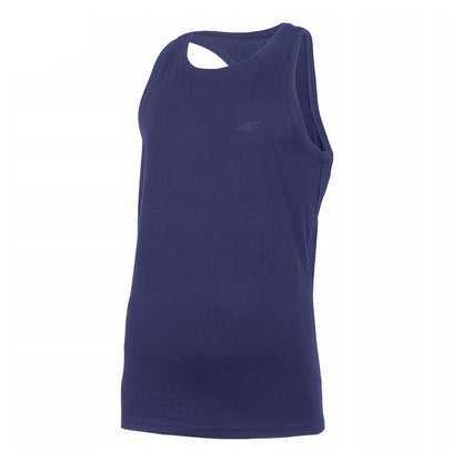 Navy - Front - 4F Mens Plain Regular Tank Top