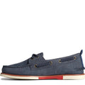 Navy - Pack Shot - Sperry Mens Authentic Original Grain Leather Boat Shoes
