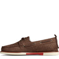 Brown - Pack Shot - Sperry Mens Authentic Original Grain Leather Boat Shoes
