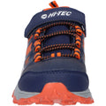 Naval Academy-Red Orange-Sleet - Close up - Hi-Tec Boys Scooby Low Cut Walking Shoes