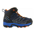 Navy-Orange-Lake Blue - Front - Hi-Tec Boys Blackout Mid Cut Walking Boots