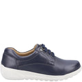 Navy - Side - Fleet & Foster Womens-Ladies Cathy Leather Trainers