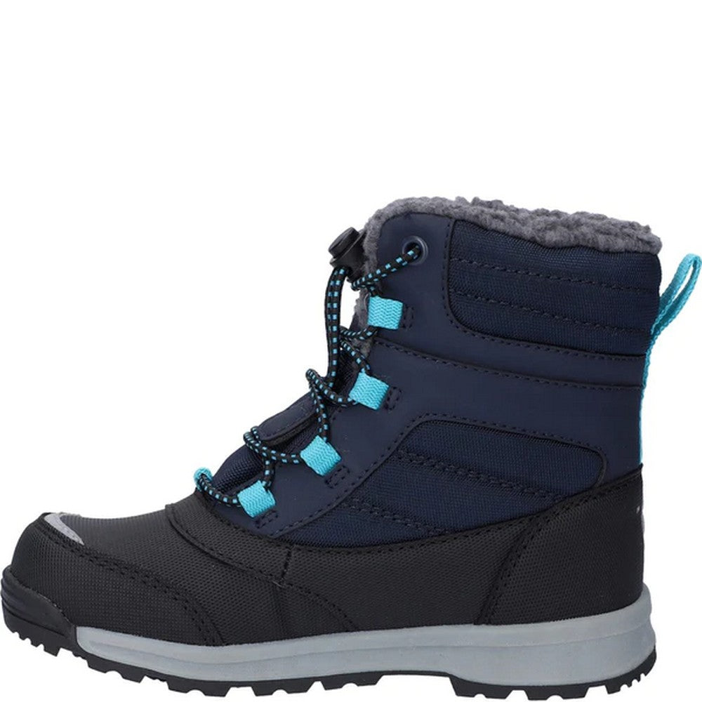 Blue Nights-Black-Peacock Blue - Lifestyle - Hi-Tec Childrens-Kids Leo Snow Boots