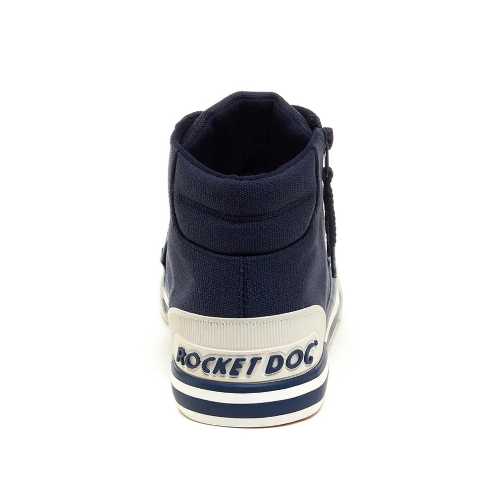 Navy - Back - Rocket Dog Womens-Ladies Jazzin Hi Trainers