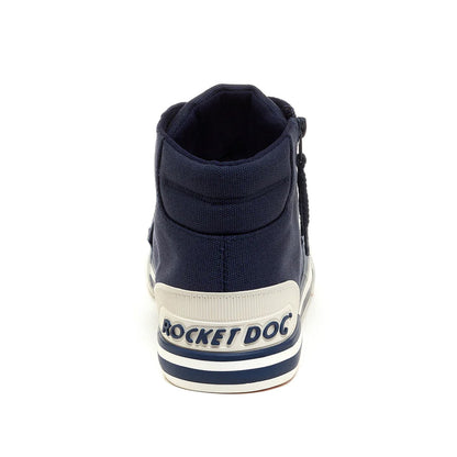 Navy - Back - Rocket Dog Womens-Ladies Jazzin Hi Trainers