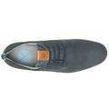 Navy - Side - Hush Puppies Mens Advance Leather Shoes
