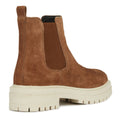 Brown - Back - Geox Womens-Ladies Iridea Suede Ankle Boots