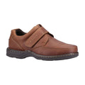 Brown - Back - Hush Puppies Mens Roman Leather Shoes