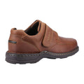 Brown - Side - Hush Puppies Mens Roman Leather Shoes