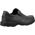 Black - Back - Hush Puppies Mens Ronnie Leather Loafers