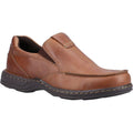 Brown - Front - Hush Puppies Mens Ronnie Leather Loafers