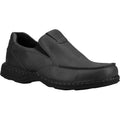 Black - Front - Hush Puppies Mens Ronnie Leather Loafers