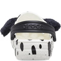 White-Black - Back - Crocs Childrens-Kids Classic Dalmatian Clogs