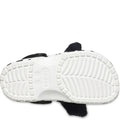 White-Black - Side - Crocs Childrens-Kids Classic Dalmatian Clogs