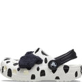 White-Black - Pack Shot - Crocs Childrens-Kids Classic Dalmatian Clogs