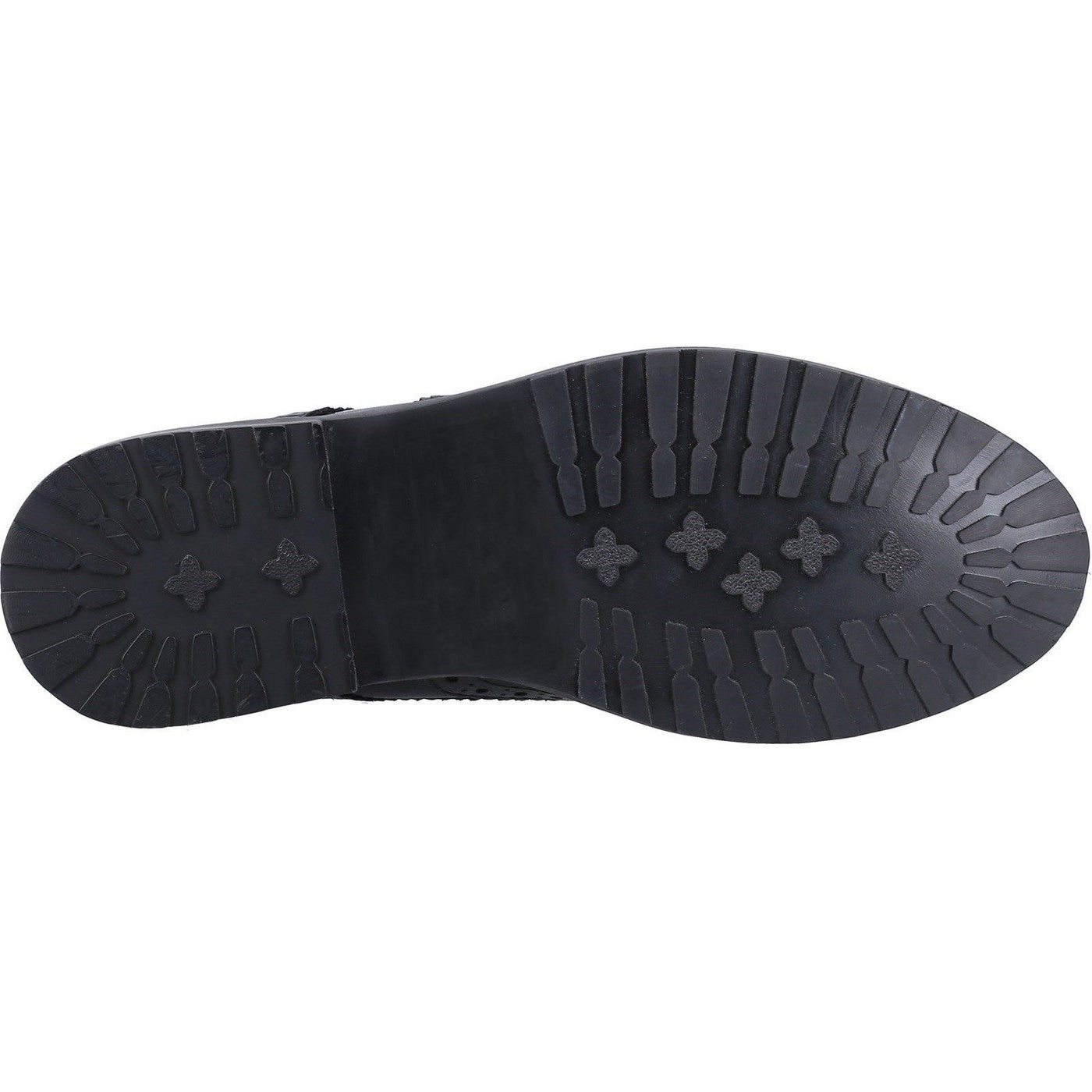 Black Patent - Back - Hush Puppies Womens-Ladies Verity Leather Brogues